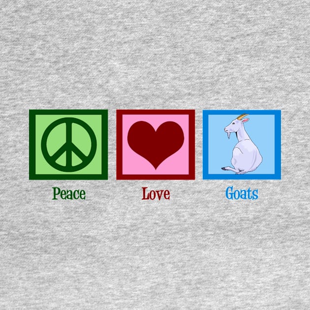 Cute Peace Love Goats by epiclovedesigns